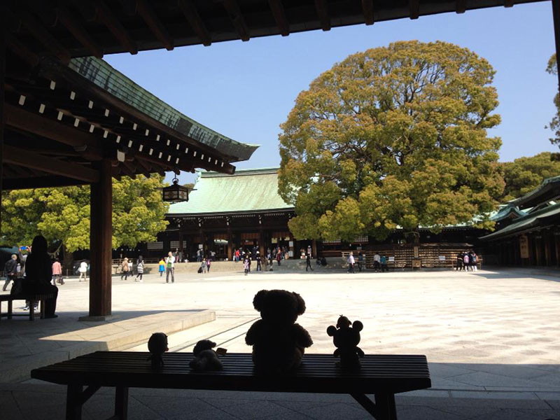 stuffed animals at meiji shrine