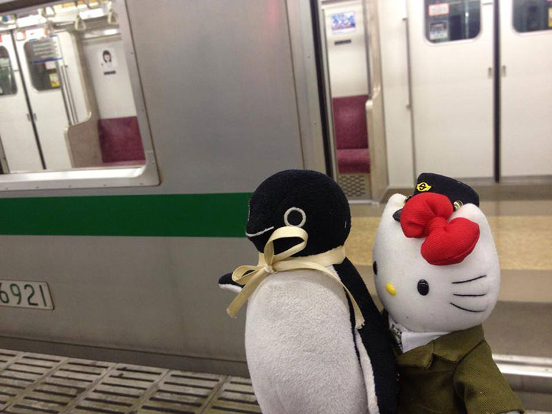 stuffed animals tokyo train