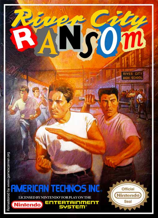 Downtown Nekketsu Monogatari's US Boxart titled River City Ransom