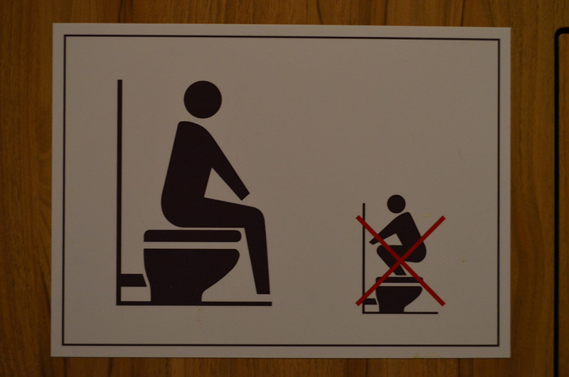 do and dont toilet sign