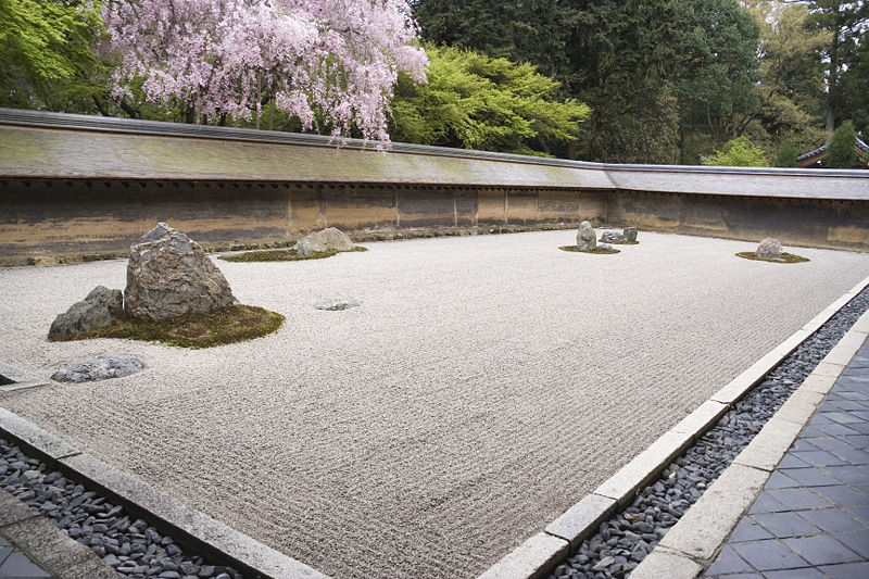 rock garden in square