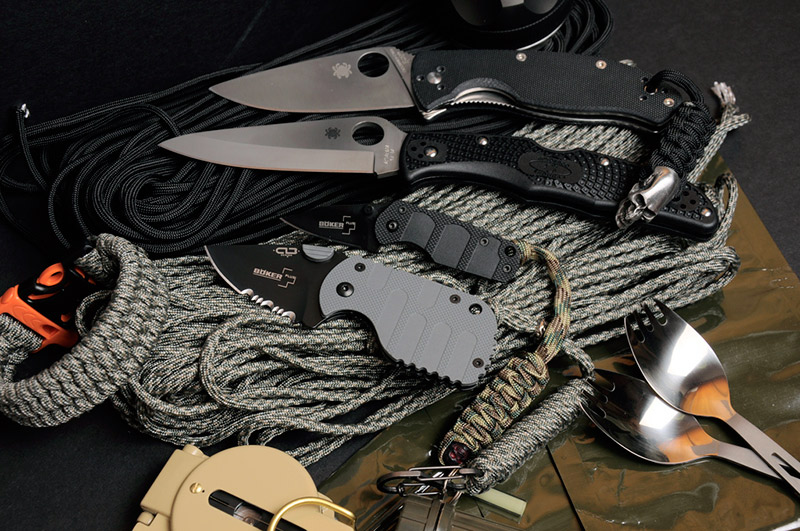 knives rope survival equipment