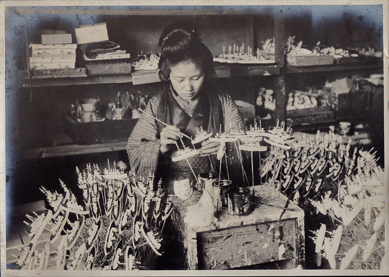 photograph of female Japanese artisan