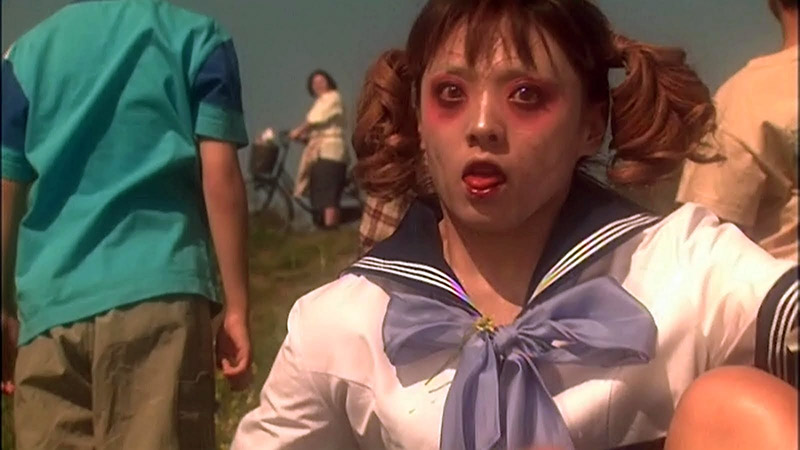 A zombie schoolgirl from Stacy: Attack of the Schoolgirl Zombies