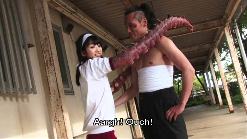 A girl with tentacle arms