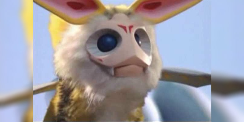 Hanejiro, a kaiju with large eyes and moth or rabbit-like ears