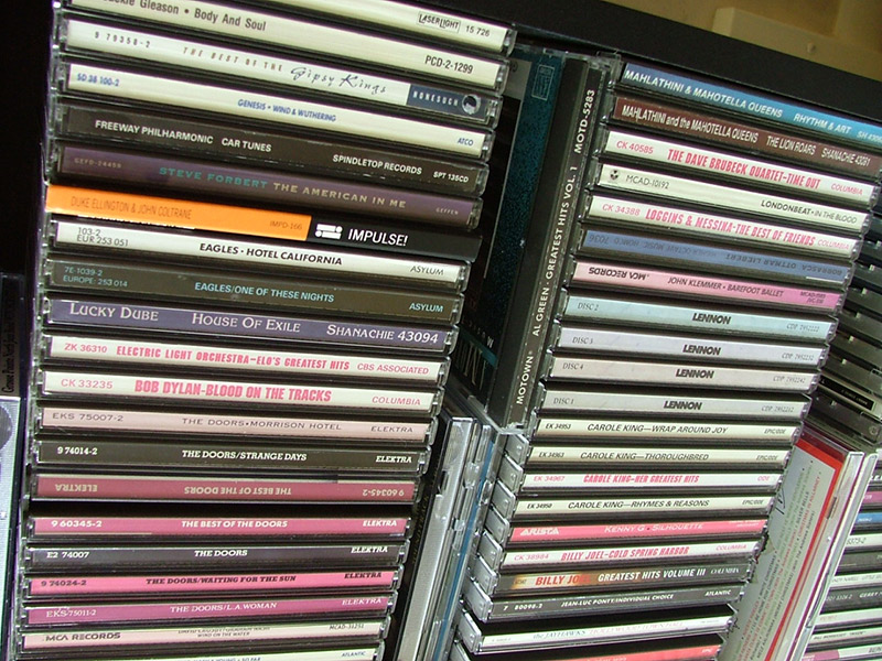 stack of audio cds