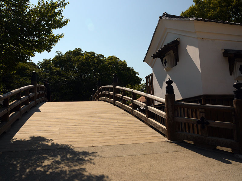 looking over a japanese bridge edo era period
