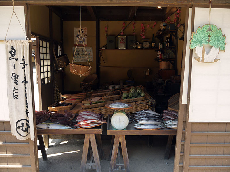 edo era fish market grocery store movie set