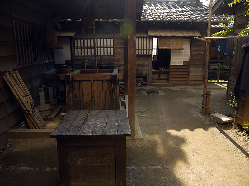 japanese wooden working studio yard edo era