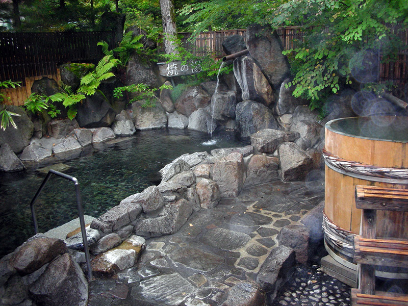 steamy outdoor onsen japanese body image