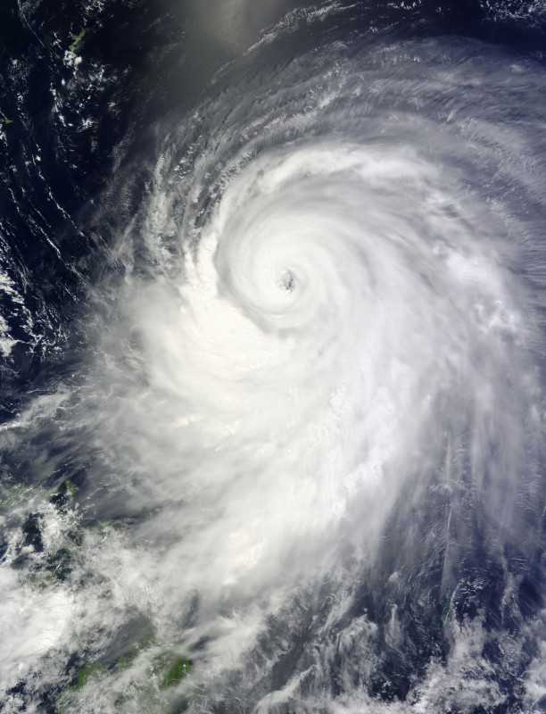Satellite photo of Typhoon Neoguri
