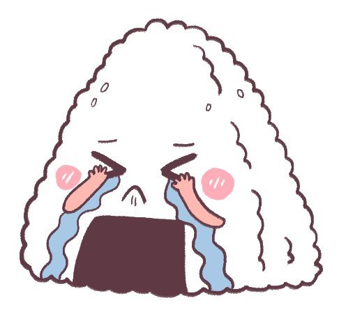 a crying onigiri