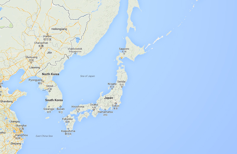 google earth view of japan