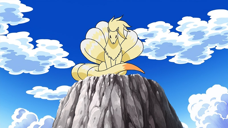 pokemon nine tails on a mountain