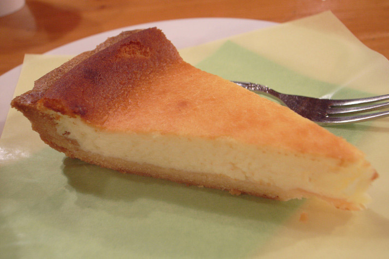 slice of cheesecake on a plate hokkaido cheesecake