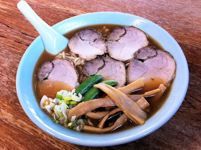 japanese char siu in bowl with spoon