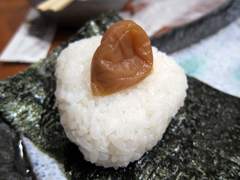 rice ball with pickled plum