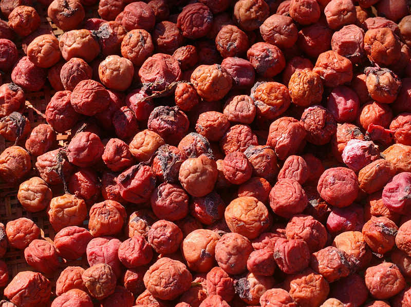 pile of umeboshi plums