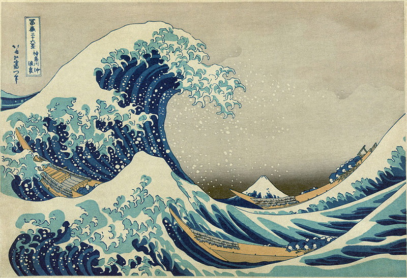 great wave woodblock art