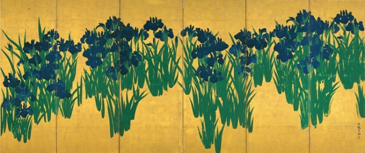 painting of irises