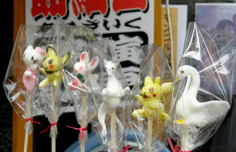 pikachu and hello kitty shaped confections