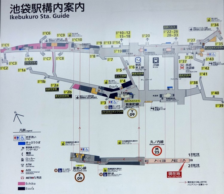 map of ikebukuro station