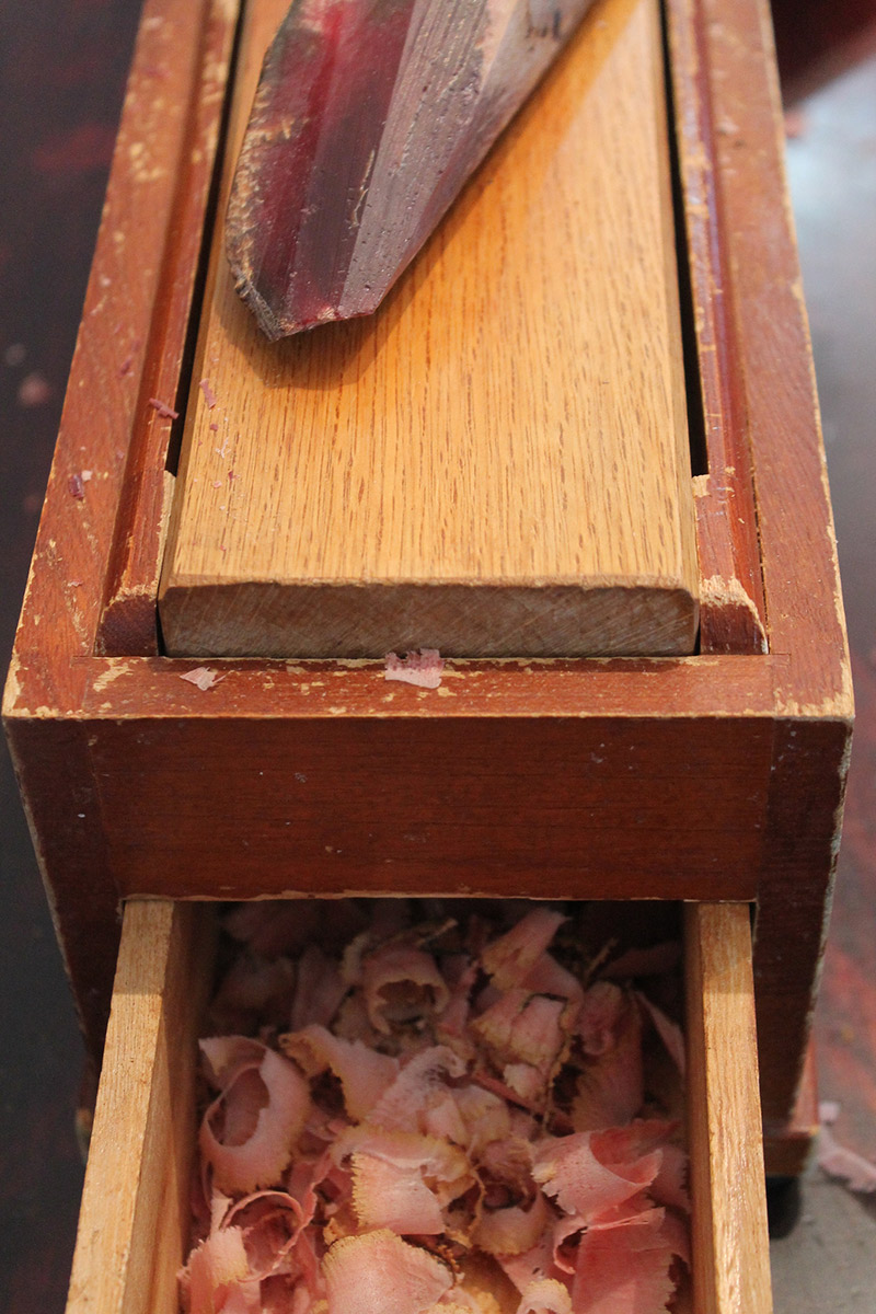 Katsuobushi fermented fish flakes with slicing block