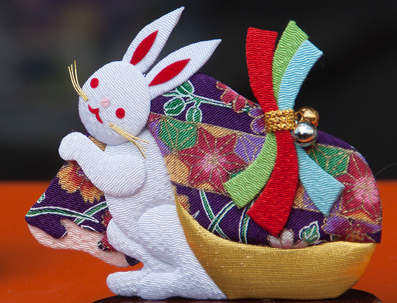 Japanese bunny rabbit made of cloth