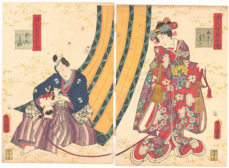 ukiyo-e print from the tale of genji