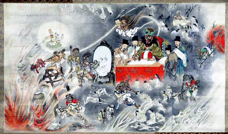 Painting of King Enma, the king of Buddhist hell