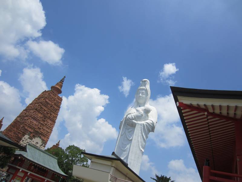 A towering statue of Kanon in Kurume