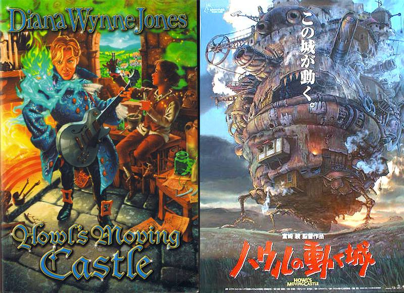 studio ghibli books howls moving castle covers