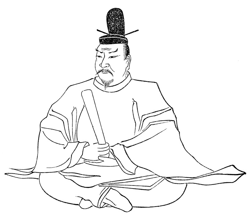 drawing of Japanese emperor