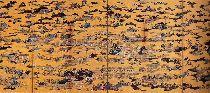 A scroll painting of the Onin war