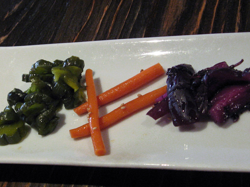 A plate of Tsukemono Japanese Pickles