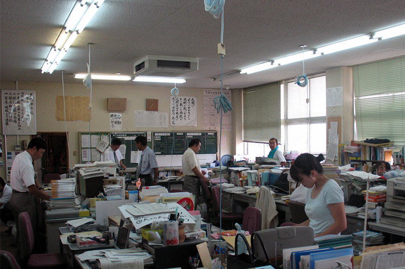 teachers room at a japanese school