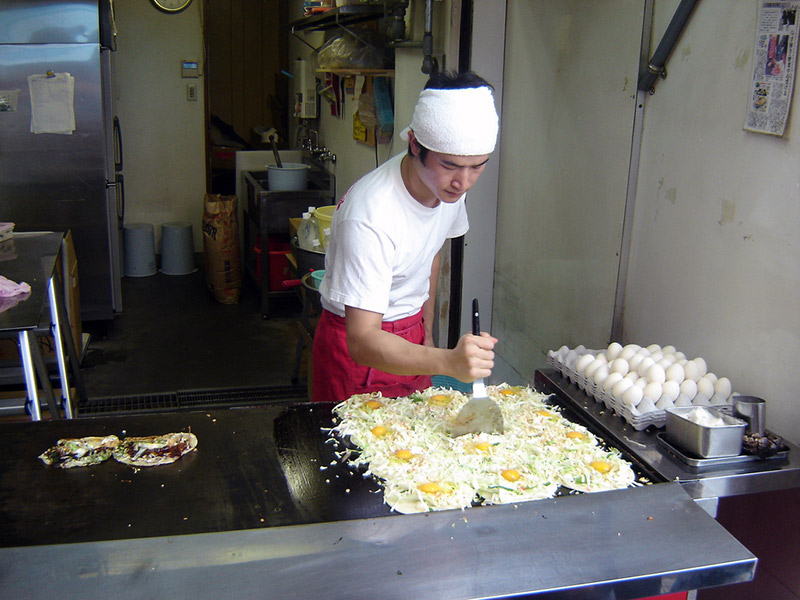 Osaka okonomiyaki chef