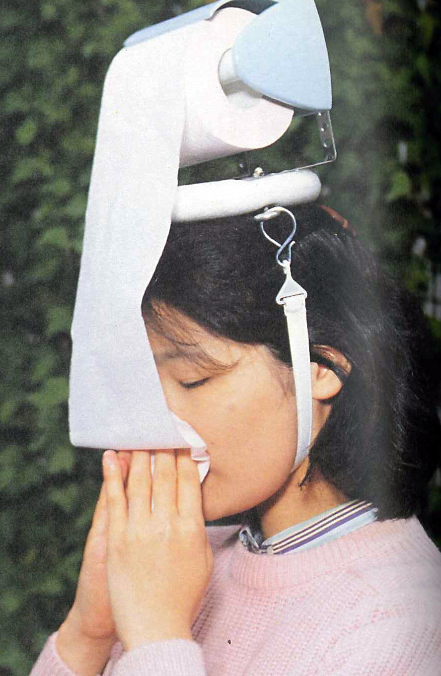 hay fever headset chindogu