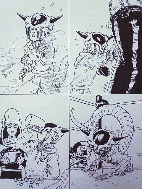 doujinshi of freeza training