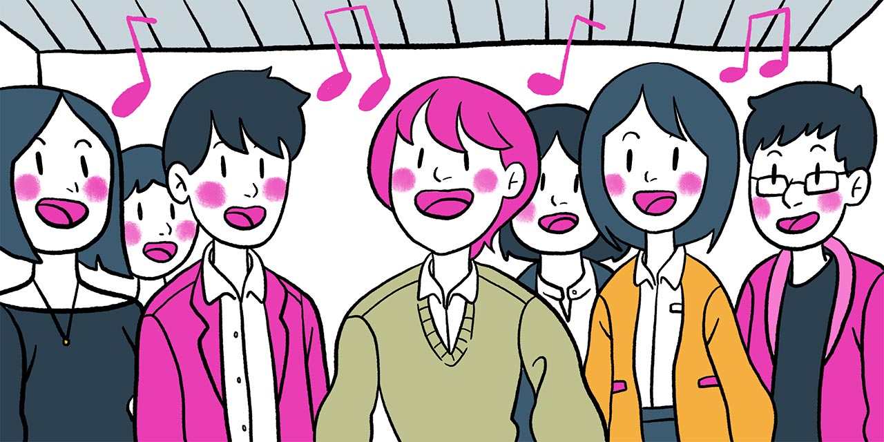 japanese teachers singing school song