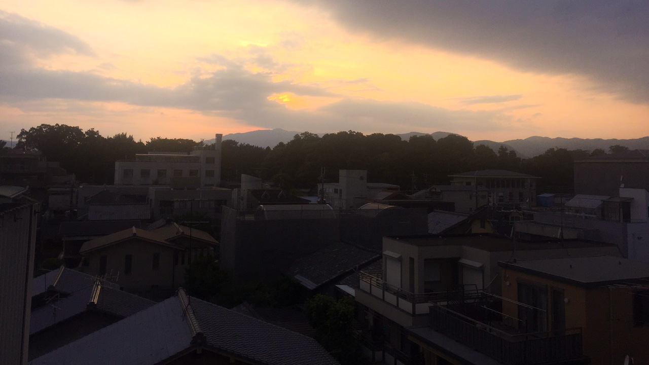 sunset in kyoto