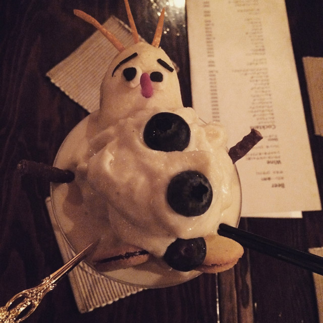 olaf the snowman cocktail from a one day in tokyo tour