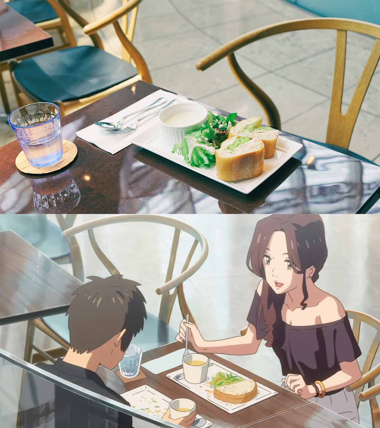 Scenery Anime Coffee Shop Background