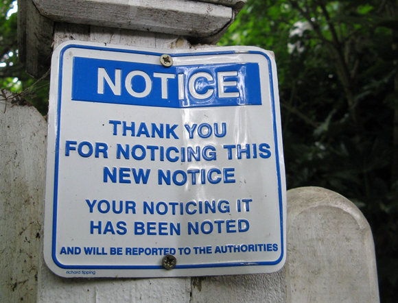 joke notice sign