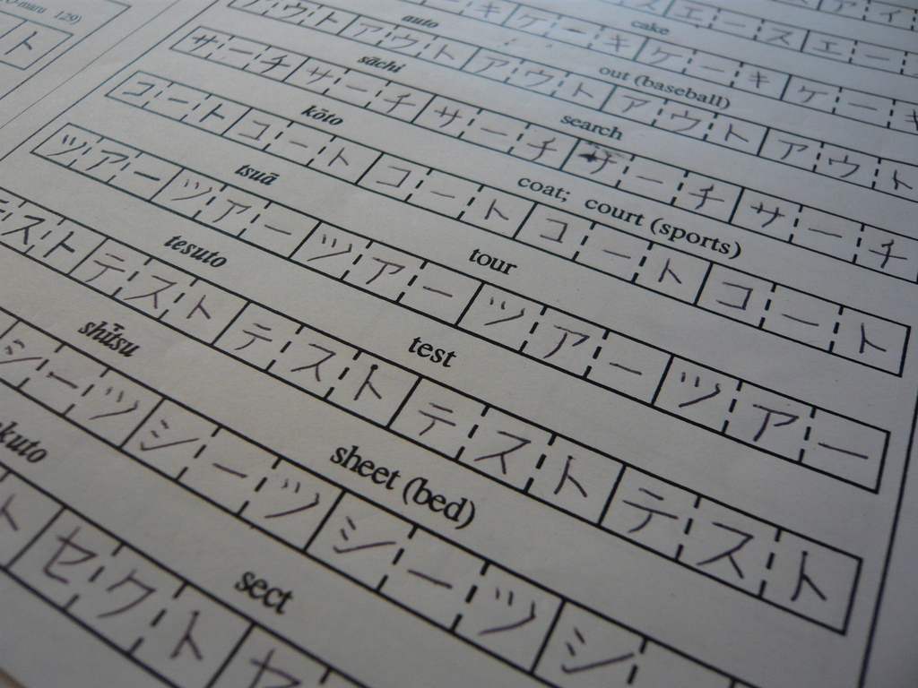 your name in japanese katakana practice
