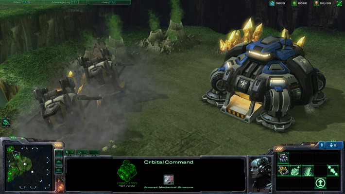 Starcraft 2's Orbital Command building learning Japanese economy