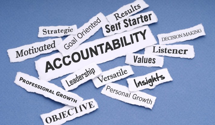 Word cloud with Accountability as the largest word