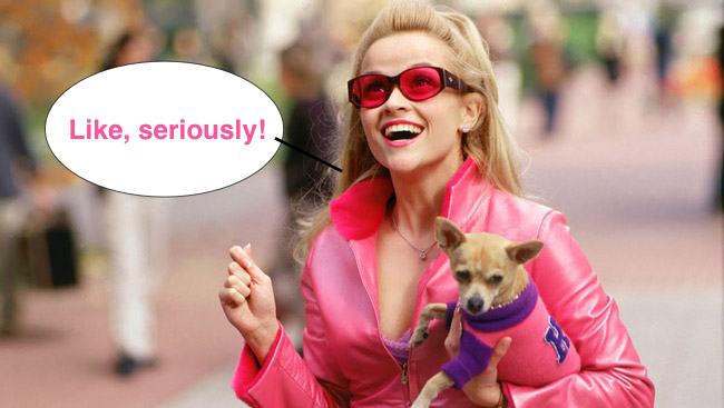 blonde woman in pink suit holding small dog