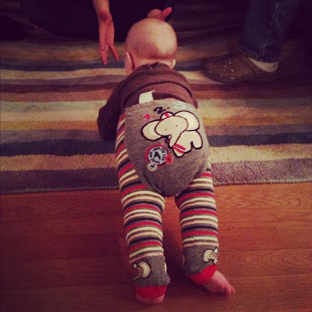 baby in elephant long johns